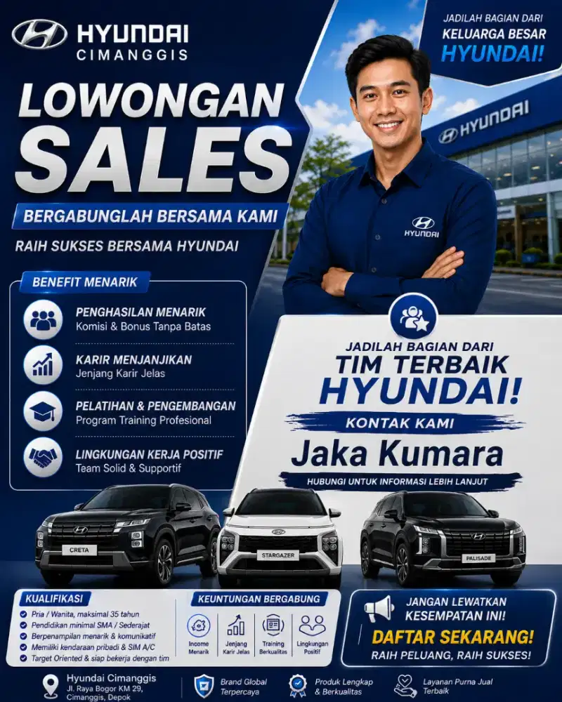Lowongan Sales Hyundai