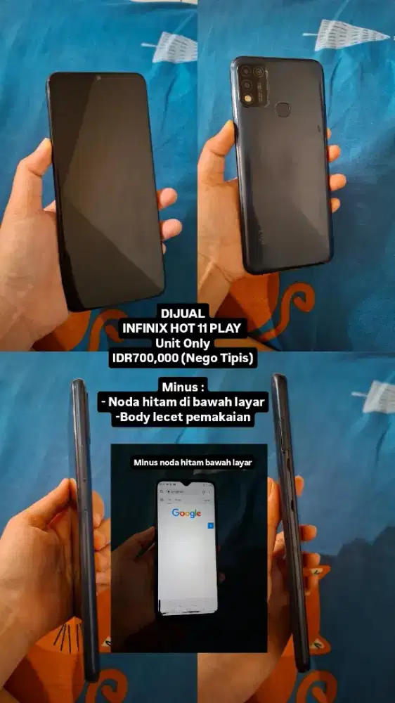 DIJUAL INFINIX HOT 11 PLAY RAM 6/64GB