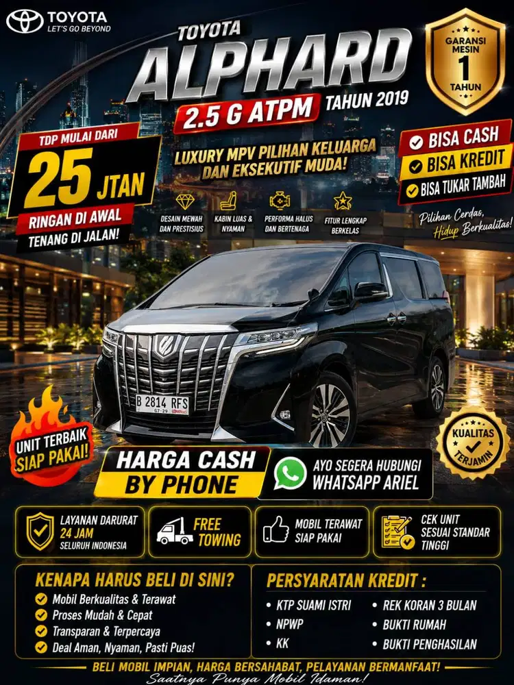 Toyota Alphard 2.5 G ATPM 2019