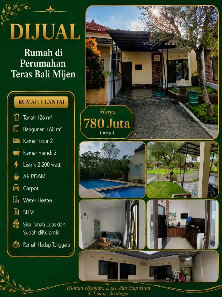 Dijual Rumah di Perumahan Teras Bali