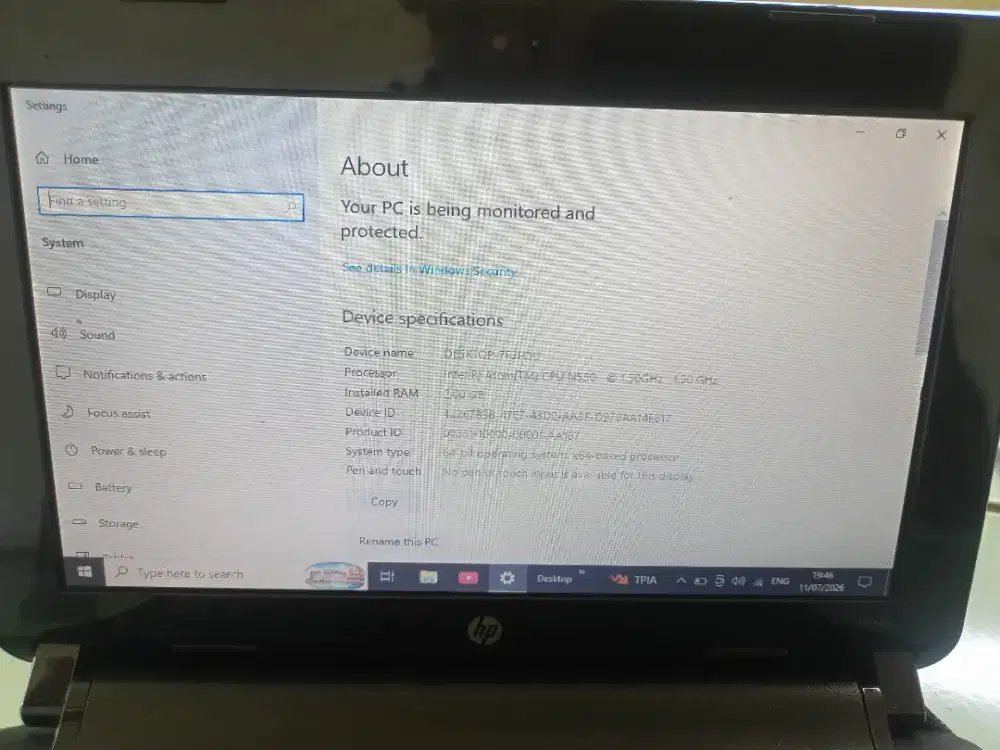 Hp mini 110 353OTU