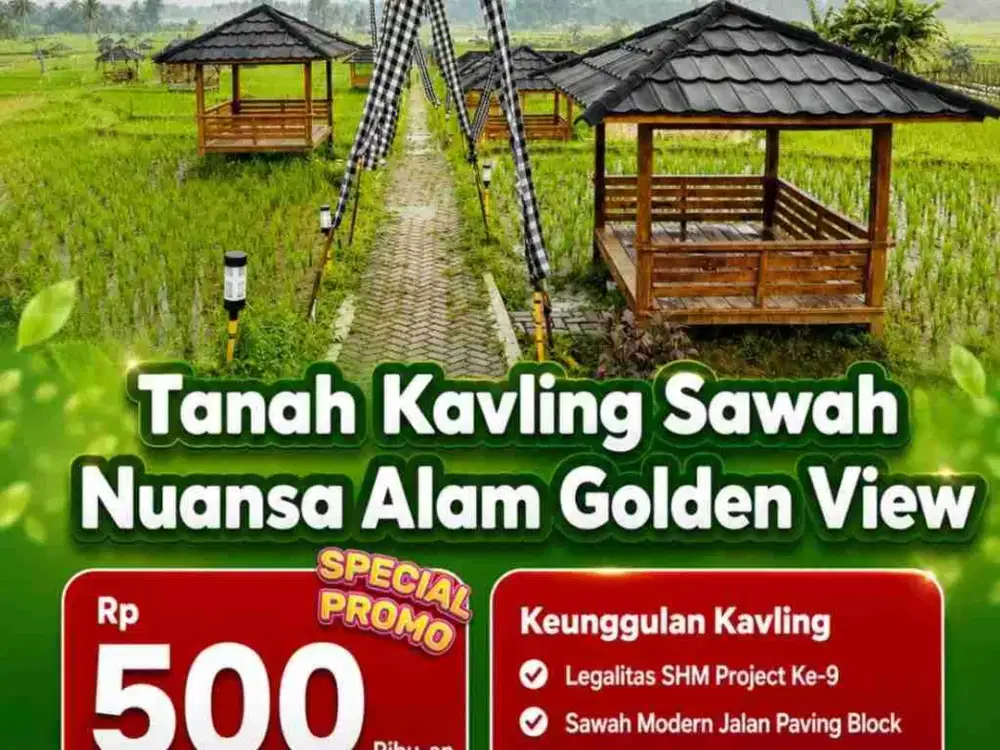 tanah murah kavling sawah