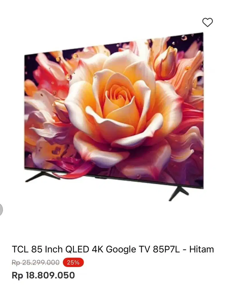 TCL GOOGLE TV QLED 4K 85inci