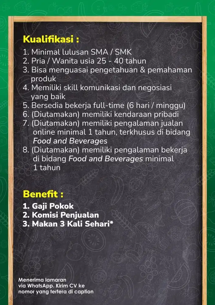 di butuhkan Marketing HOREKA
