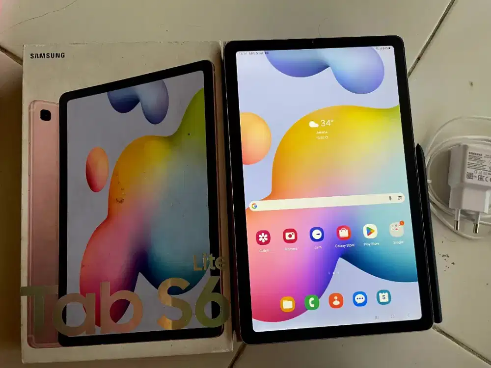 SAMSUNG TAB S6 LITE SPEN, LAYAR 11icn,kartu/wifi,,ram4+4/128gb