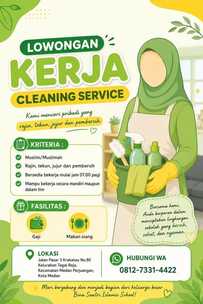 Lowongan Pekerjaan Staff Kebersihan