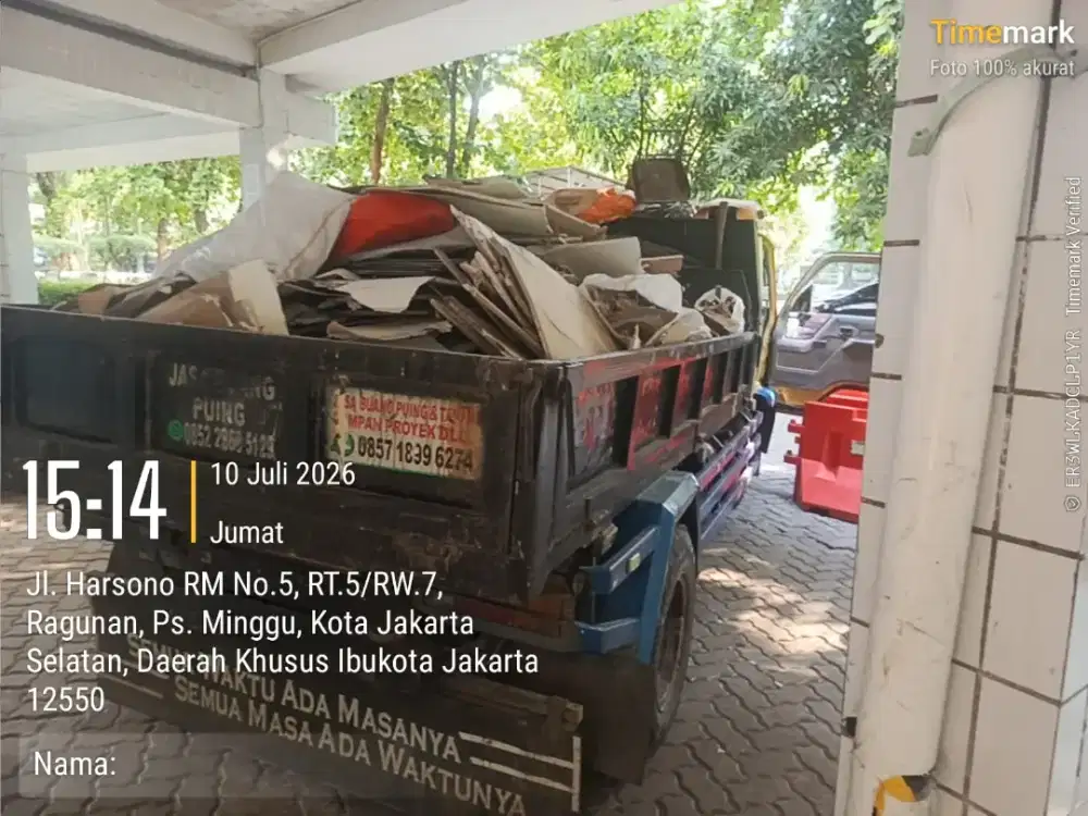 Jasa buang puing dan buang sampah
