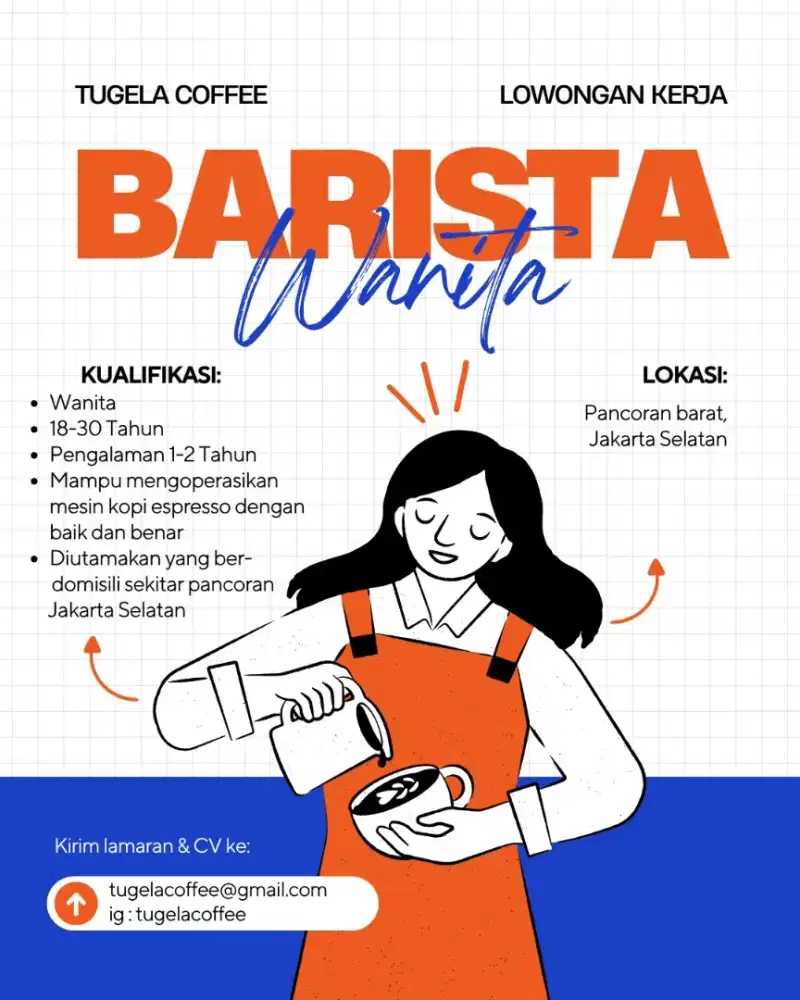 lowongan kerja barista wanita