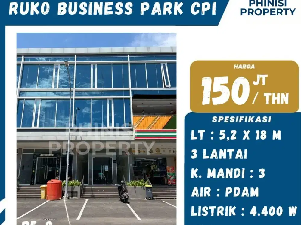 DISEWAKAN RUKO BUSINESS PARK CITRALAND CITY CPI