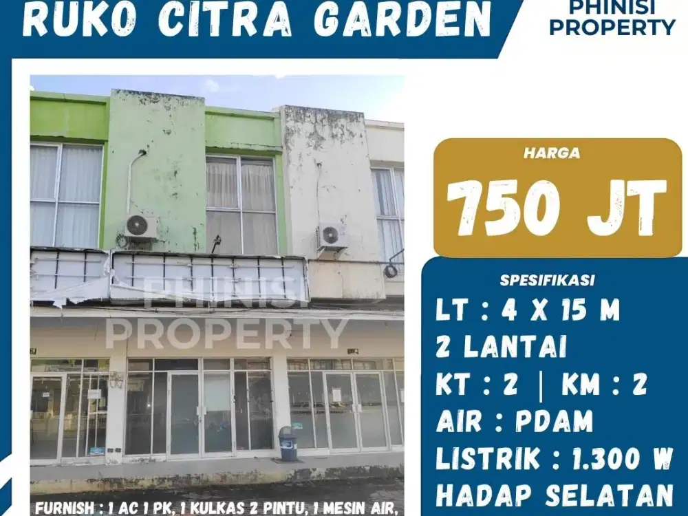 Dijual Murah Ruko Citra Garden Gowa Siap Pakai