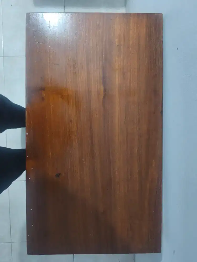 Meja Kayu Jati 2 Susun Kokoh & Multifungsi