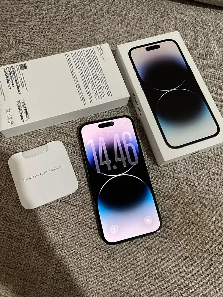 DIJUAL IPHONE 14 PRO 128 GB SPACE BLACK