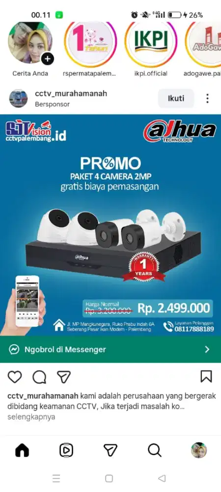 [PROMO] CCTV 4 CAMERA PLUS PASANG
