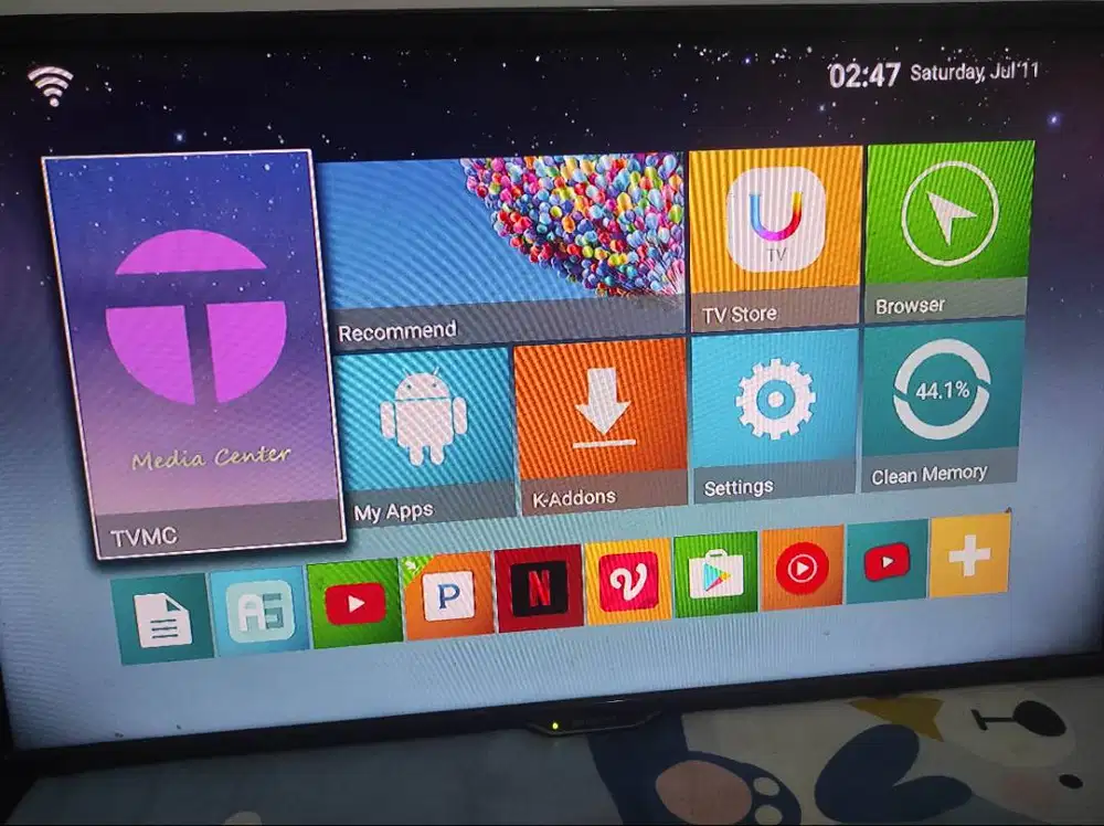 Jual tv led 24 Sharp aquos + setbox android