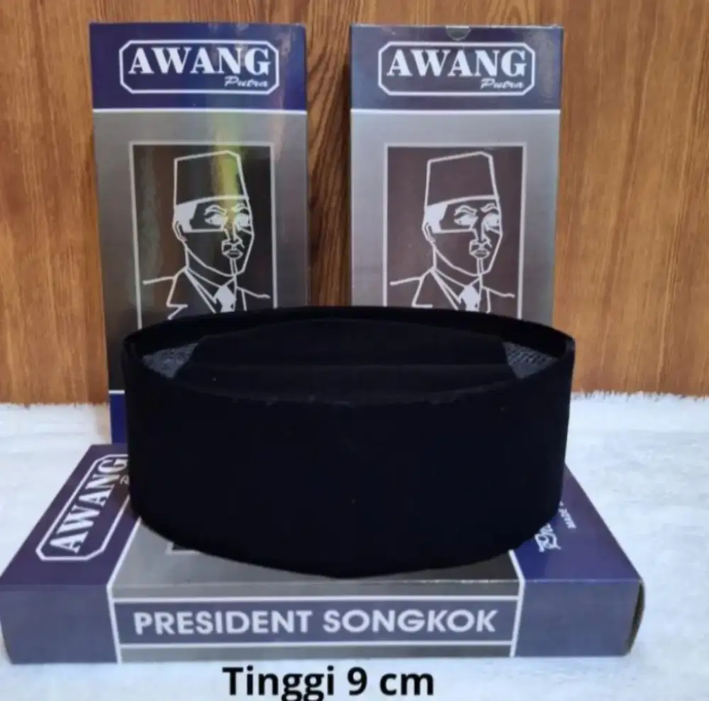 Songkok Premium Haji Awang Asli Tahan Air Beludru Halus Lembut Bahan