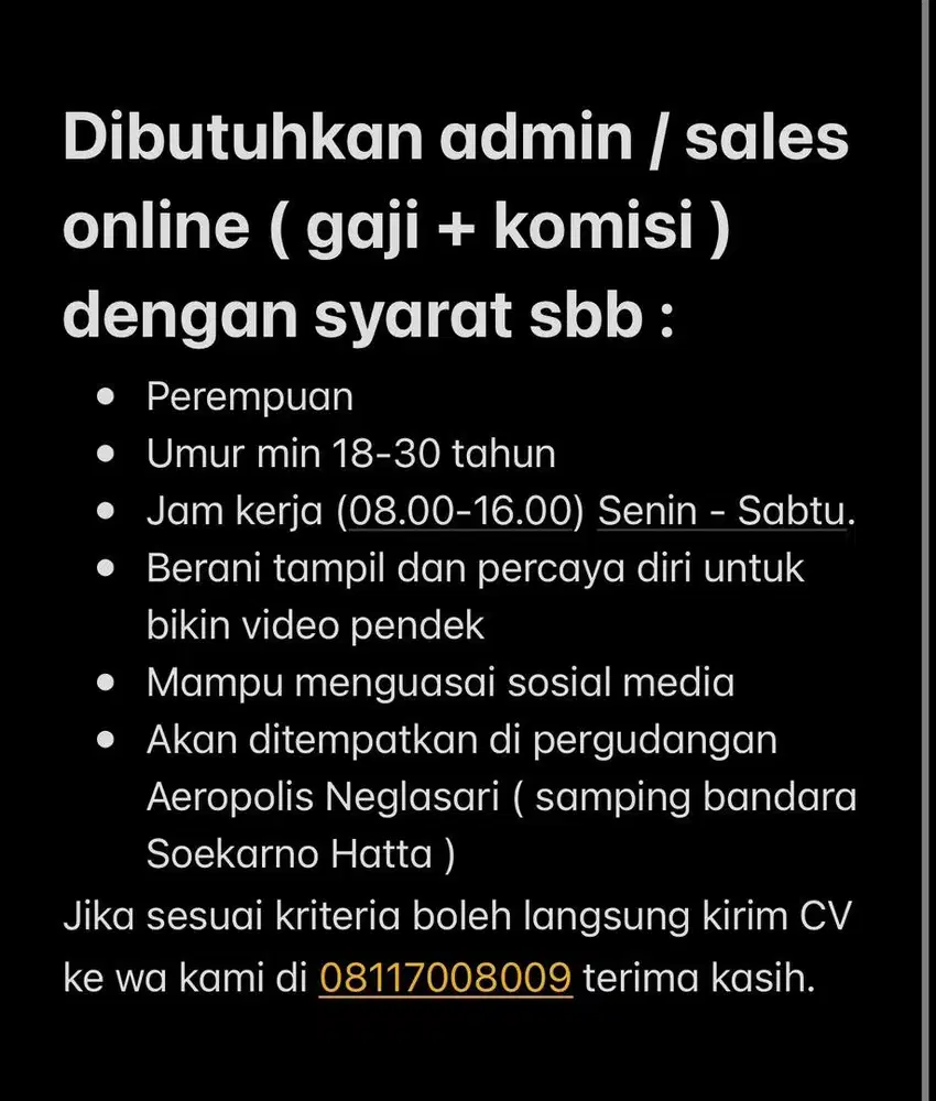 Yang berminat silakan