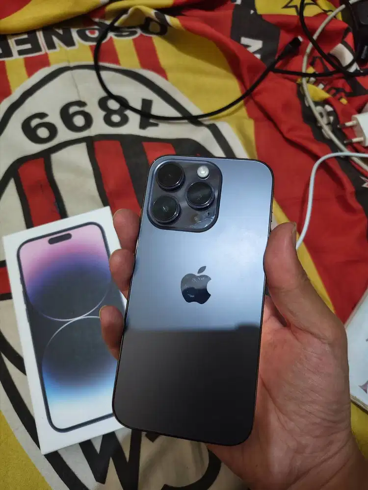 iPhone 14 Pro 128GB Deep Purple - Mulus, Minus Port (Bisa Magsafe)