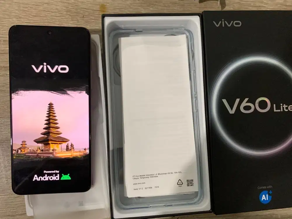 Vivo v60 lite 4G 8+8/256gb fullset ori second mulus