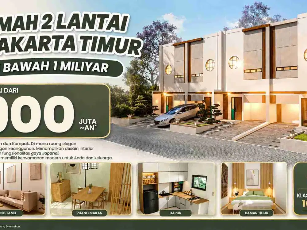 Rumah 2 Lantai Cipayung Siap Huni 5 Menit LRT Ciracas 10 Menit TMII Cawang