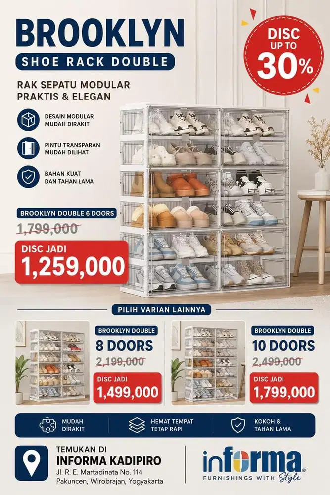 Rak sepatu multifungsi