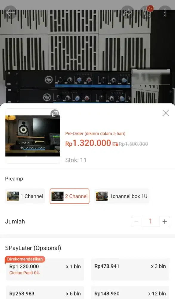 Preamp Kendang Um Audio Japan IC Ne4558 Ori