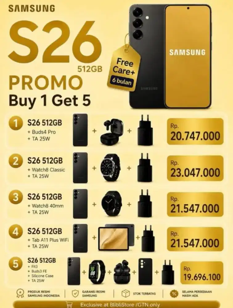 PROMO BUY 1 GET 5! Samsung S26 Series!