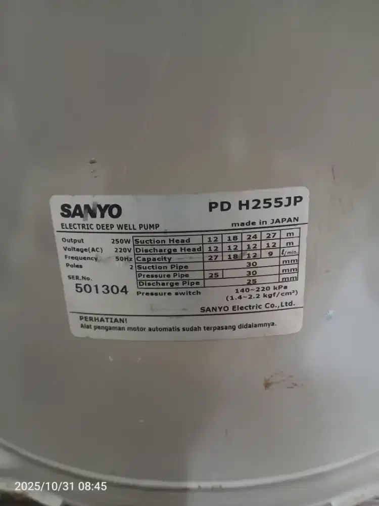 JUAL JET PUMP MERK SANYO