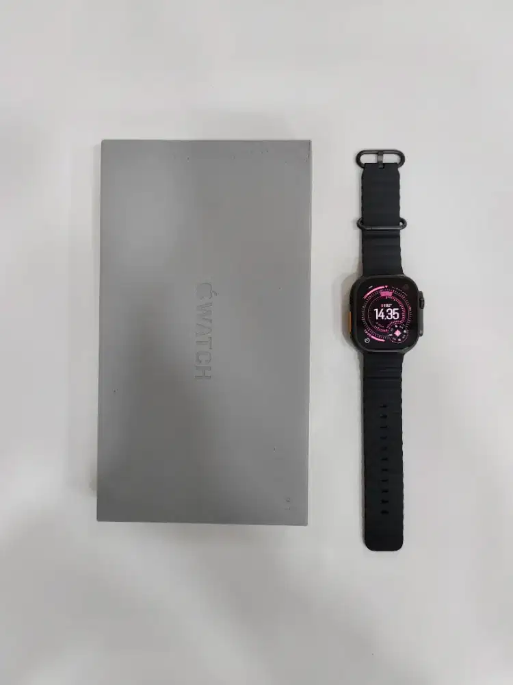 ( Second ) Apple Watch Ultra 2 49mm Black | Resmi | Fullset
