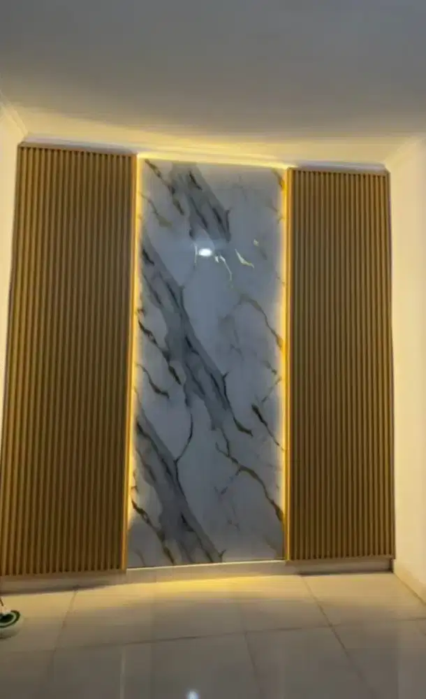 Dekorasi dinding ruangan Wpc Panel Kombinasi UV Board Marble