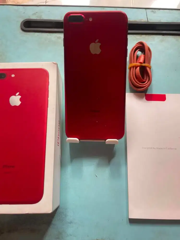 Iphone 7 plus 128gb red inter lengkap normal all operator