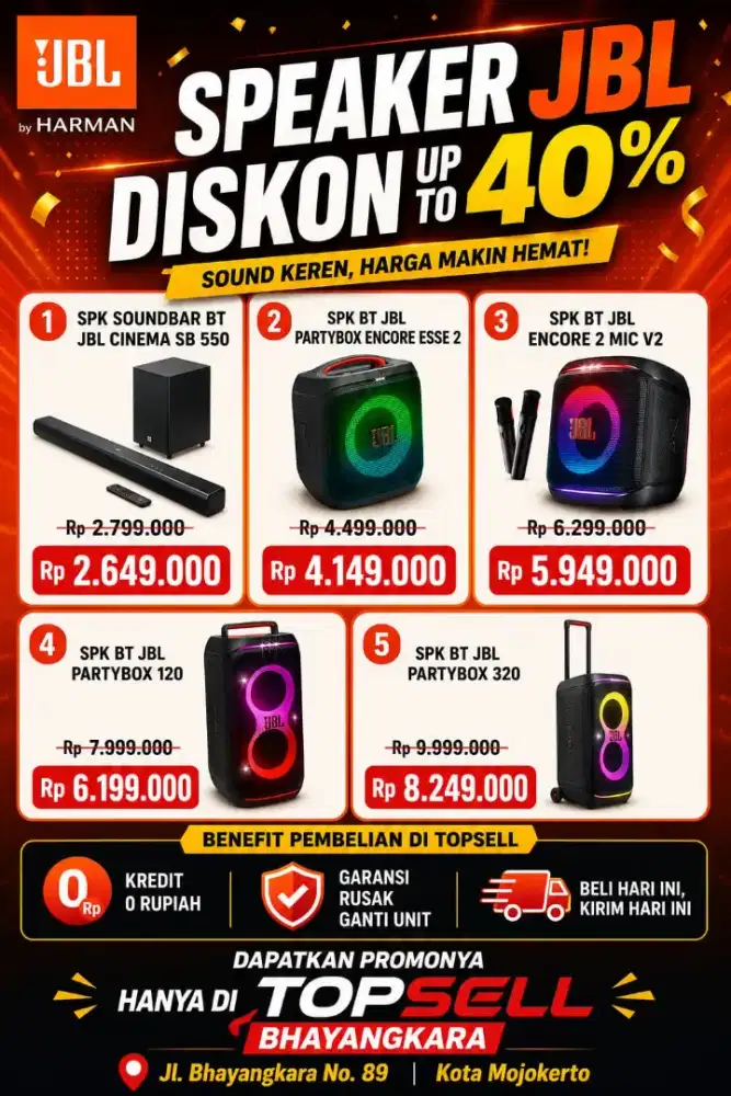 Promo Kredit JBL ori,baru dan bergaransi