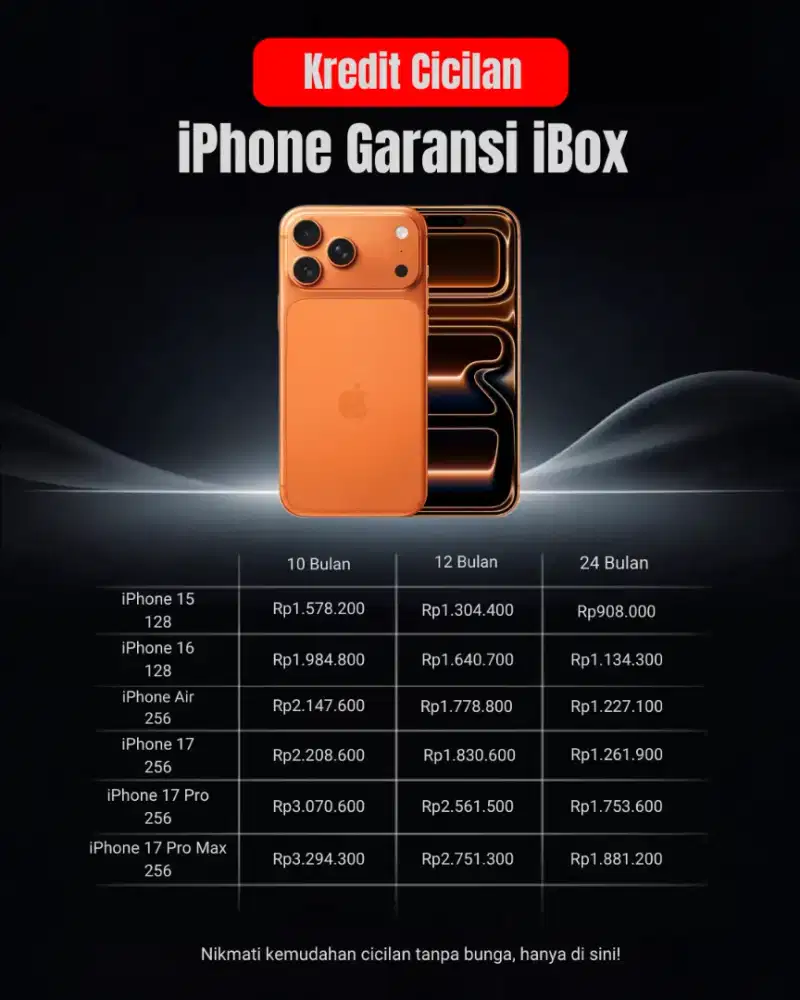Kredit iPhone Tanpa DP Free Cicilan 2x