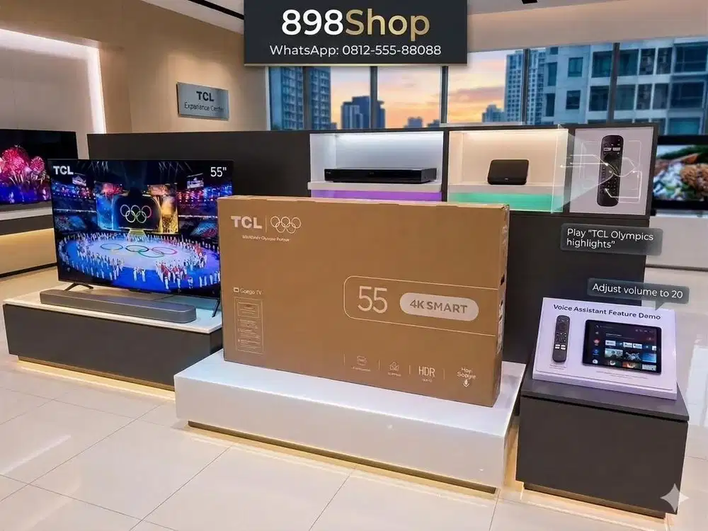 TCL TV 55 Google TV Android 4K UHD Digital TV Remote Voice Dolby Atmos