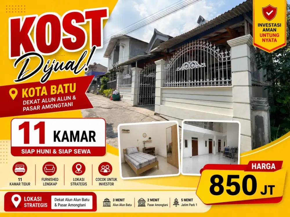 Aset Properti Menghasilkan di Kota Batu Harga Masih Terjangkau