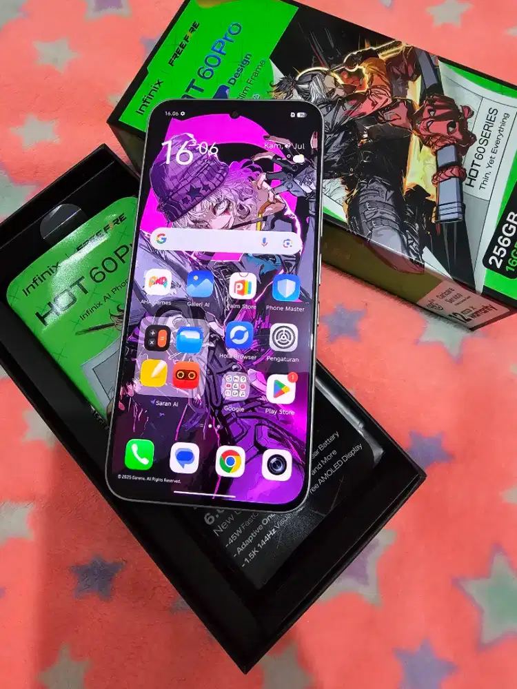 Infinix hot 60 pro 8/256 fullset garansi resmi