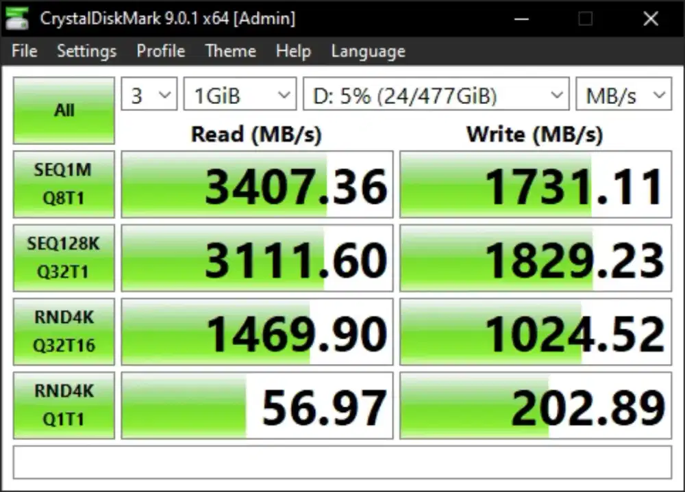 SSD NVME 512GB NO BOX RX7