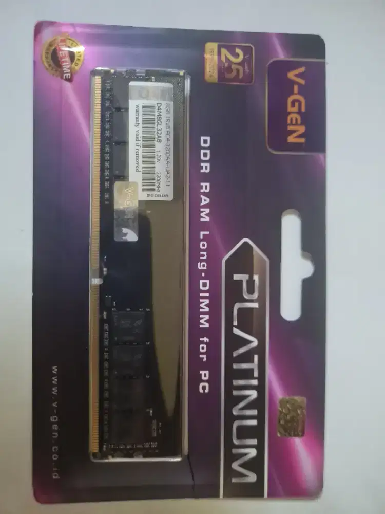 RAM 8GB PC DDR4 LONGDIMVGEN PLATINUM 3200MHZ NEW