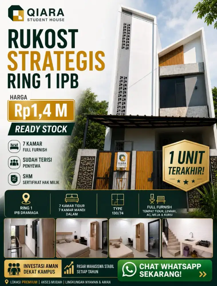 Rukost ready stock, ring-1 IPB, okupansi 100%