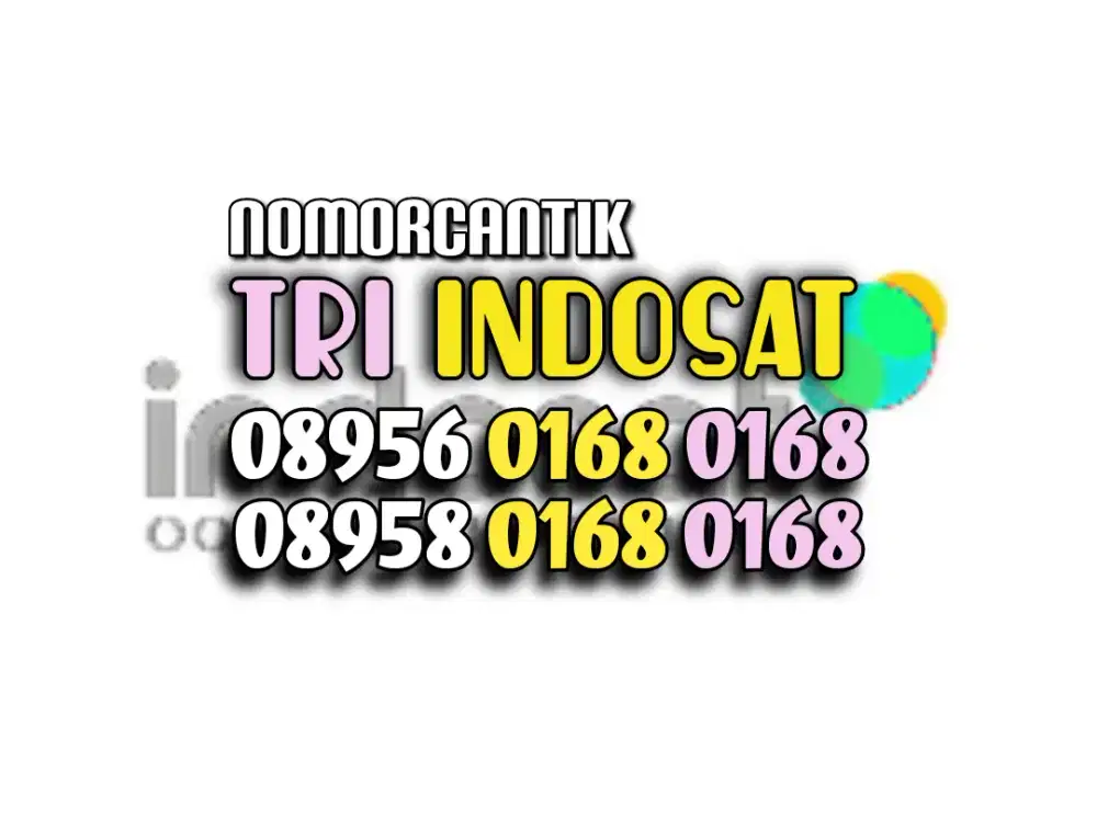 (bisa COD) Nomor CANTIK kartu TRI INDOSAT HOKI Dobel iLufa 0168 0168