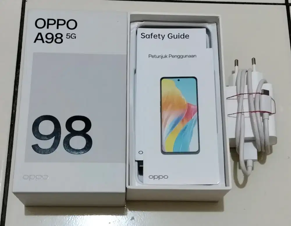 (Seken like New) Hp OPPO A98 5G 8/256 Blue Resmi