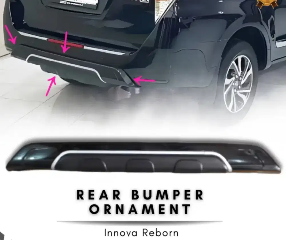 REAR BUMPER ORNAMENT SKID PLATE INNOVA REBORN ORIGINAL