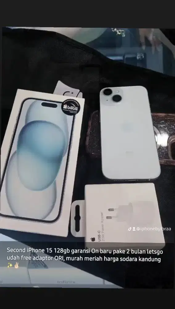 iPhone 15 128Gb Garansi On Mei 2027