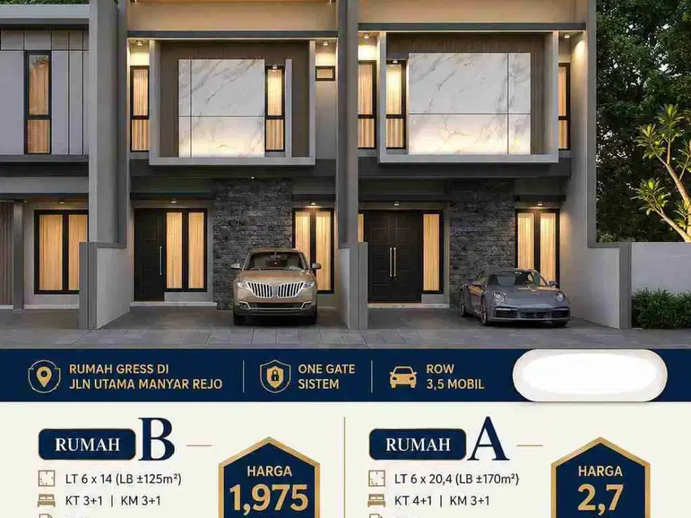 rumah baru under 2M Manyar Rejo