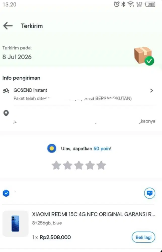 Redmi 15c blue ram 8/256