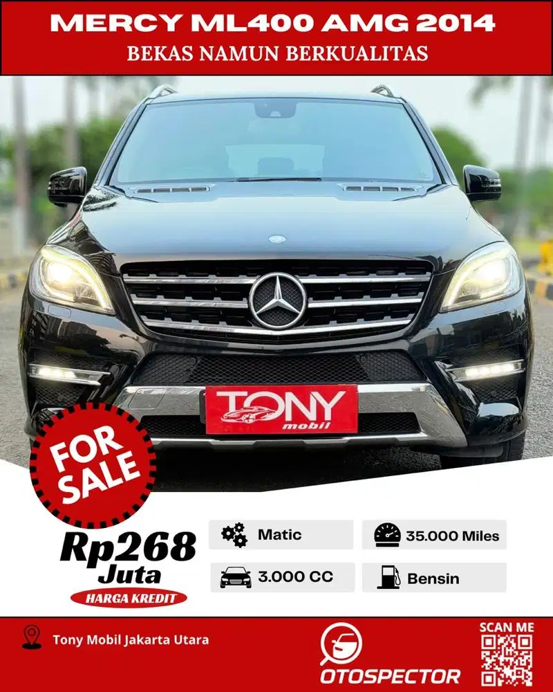Mercedes Benz ML400 AT 2014 Hitam