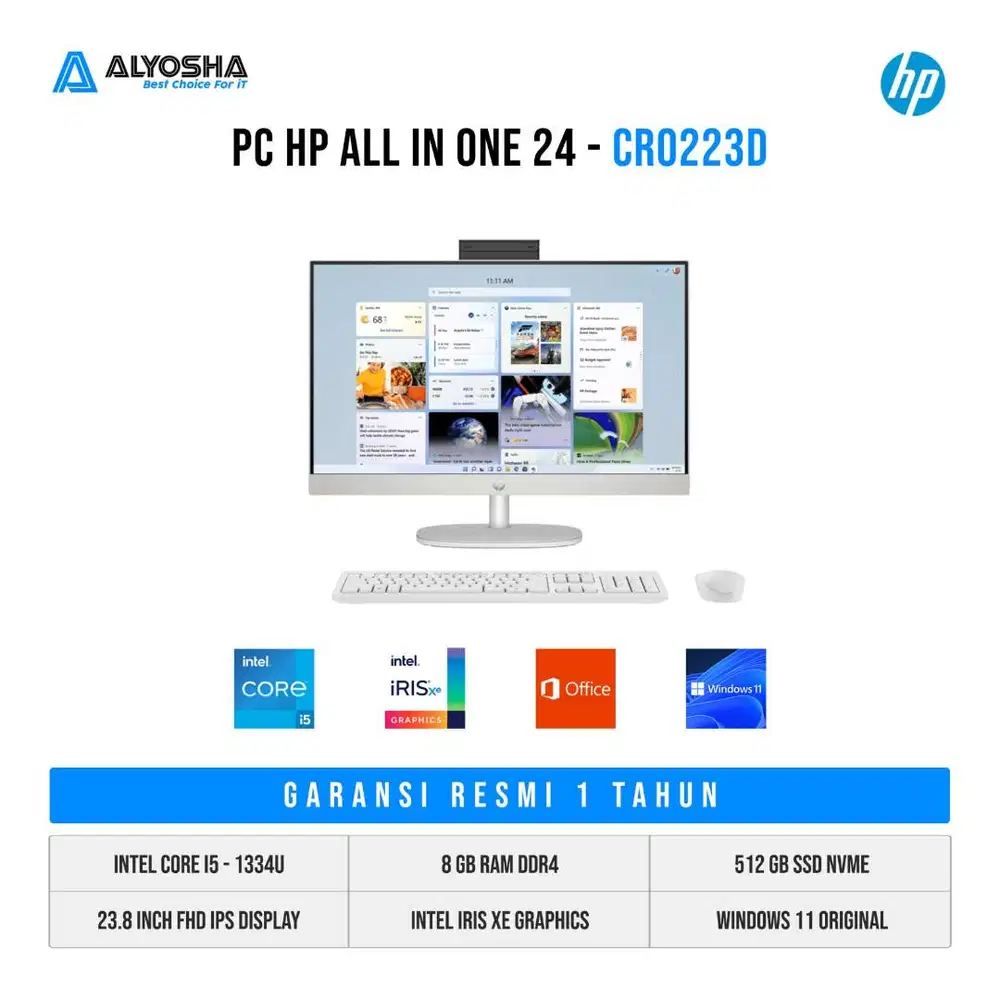 PC HP All In One 24 CR0223D core i5 8gb ssd 512