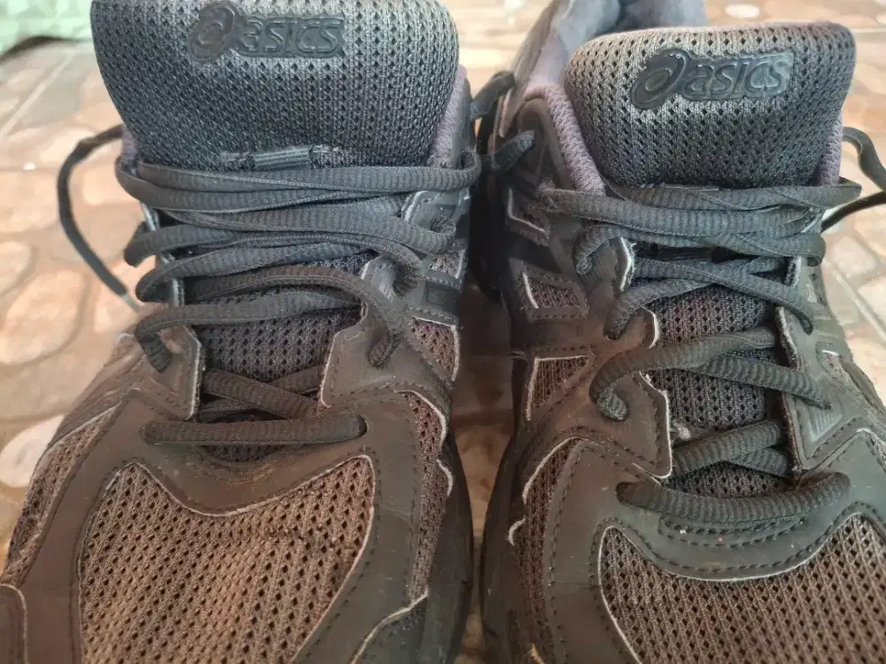SEPATU IMPORT ASICS ORIGINAL FULL BLACK