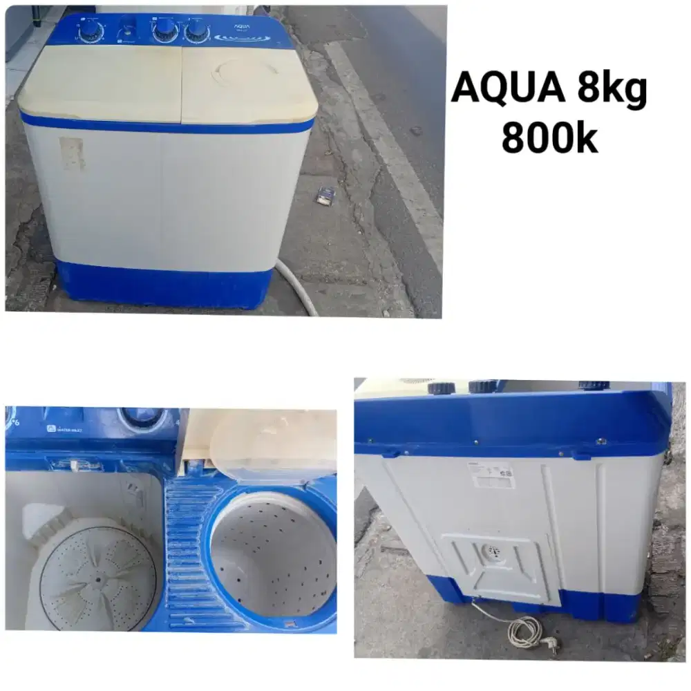Mesin cuci AQUA bekas bergaransi