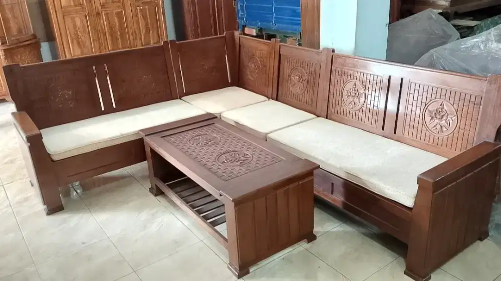 sofa set jati jepara asli