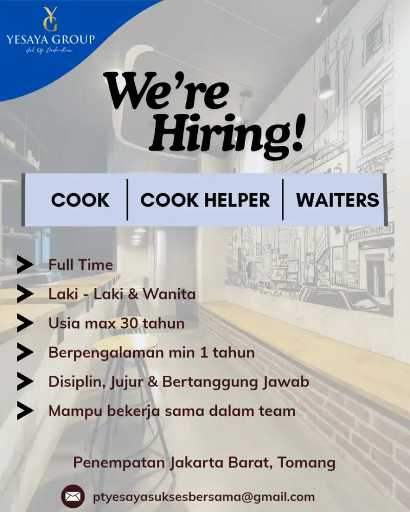 We Are Hiring Yesaya Group